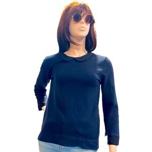 ✅ J. Crew Navy Peter Pan Collar Sweater